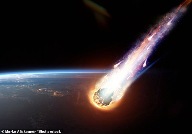 Volgens NASA steeg de meteoor door de lucht nabij Papoea-Nieuw-Guinea met meer dan 100.000 mijl per uur en sloeg op 8 januari 2014 in bij Manus Island (conceptafbeelding)