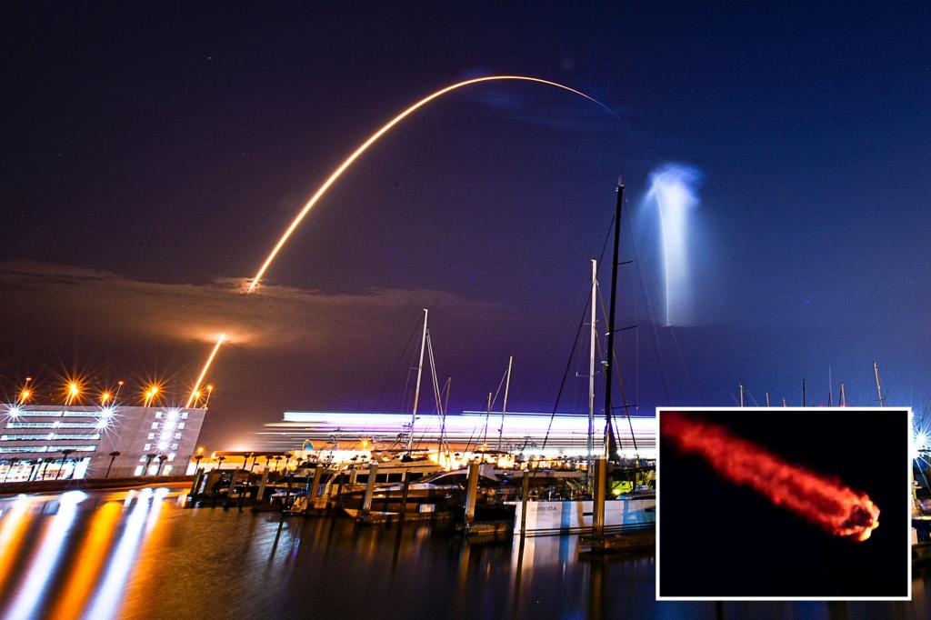 Schattige 'ruimtekwallen' werden 's nachts gezien na de lancering van SpaceX