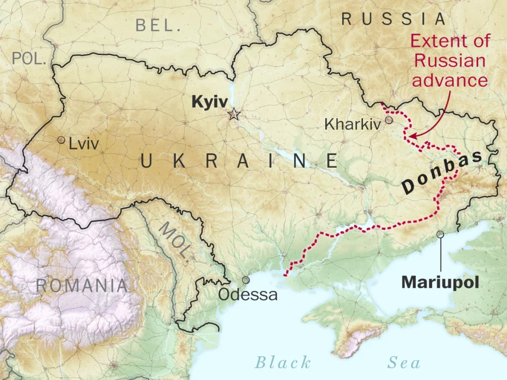 Kaarten van Oekraïne: waarom Rusland worstelt in Oost-Oekraïne
