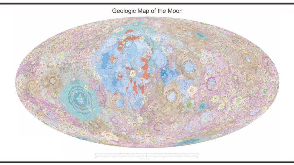 China's nieuwe kaart van de maan legt geologische kenmerken van de maan in verbluffend detail vast
