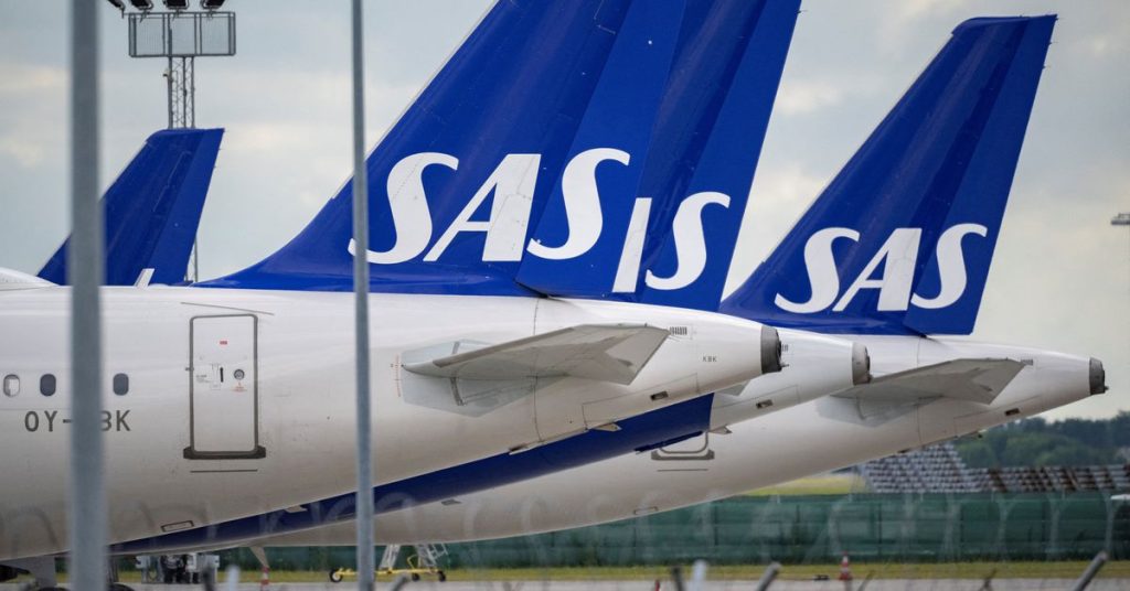 Botsingen tussen SAS Airlines en stakende piloten over Amerikaans faillissementsdossier