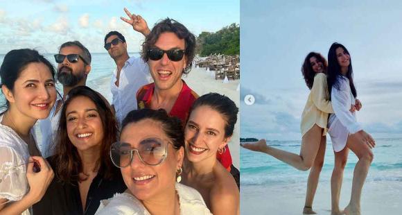 Katrina Kaif geniet van een "verjaardagsfeestje" aan de kust met Vicky Kaushal, Ileana D'Cruz en een bende;  foto