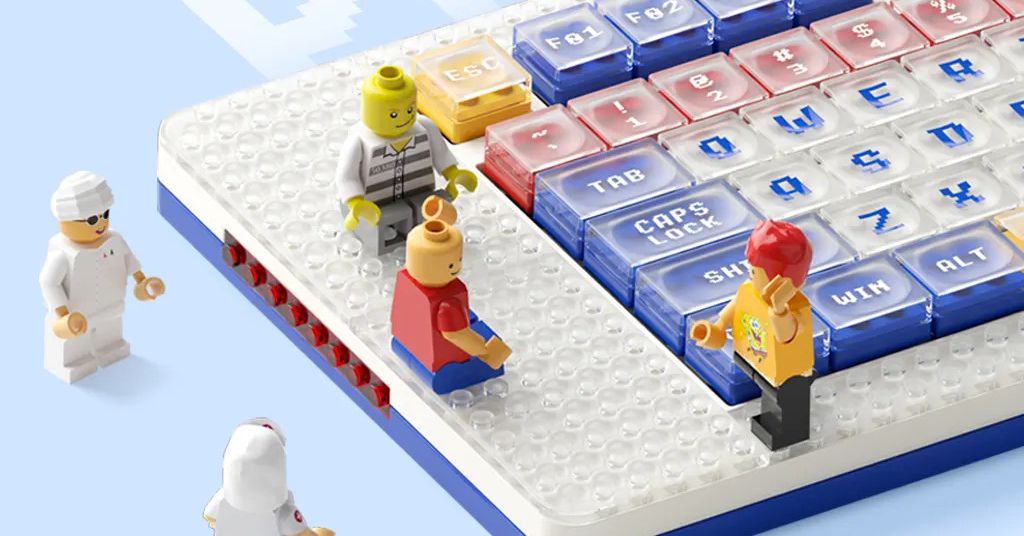 Met het handige Lego-toetsenbord kun je keycaps en meer aanpassen