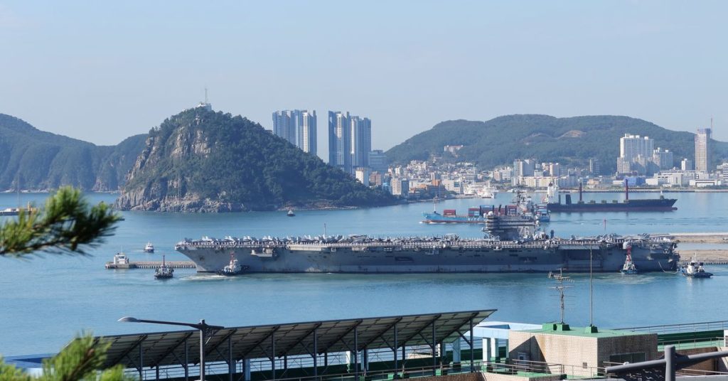 Amerikaans vliegdekschip arriveert in Zuid-Korea als waarschuwing voor Noord-Korea