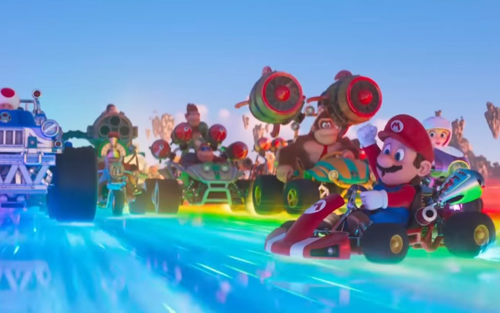De tweede versie van "Super Mario Bros."  Trailer die Donkey Kong en de Rainbow Road onthult