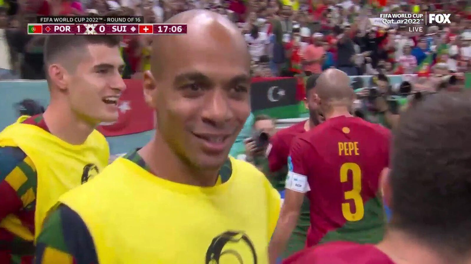 De Portugees Goncalo Ramos scoort in 17 minuten een doelpunt tegen Zwitserland