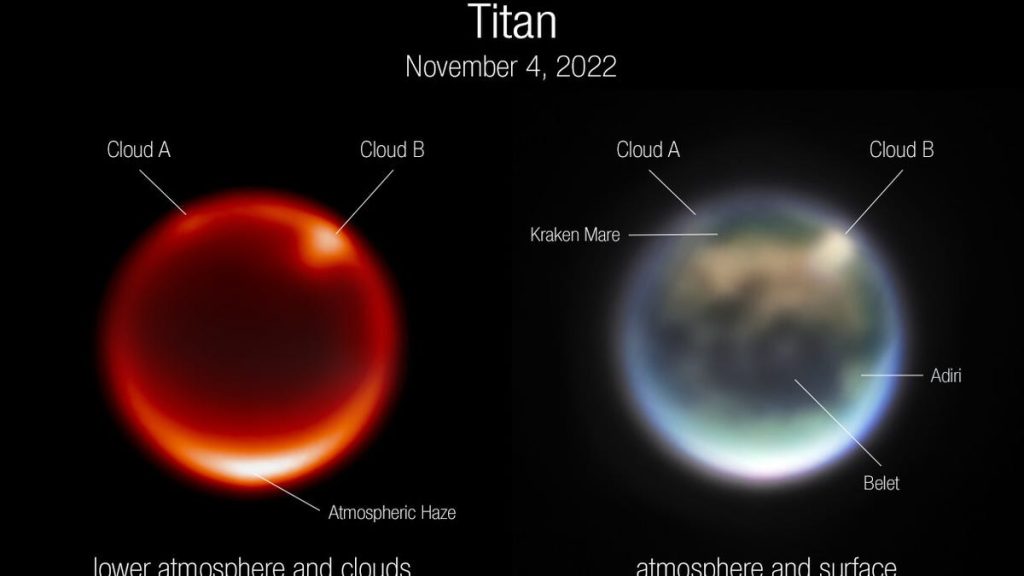 De Webb-telescoop richt zijn oog op de mysterieuze maan Titan van Saturnus