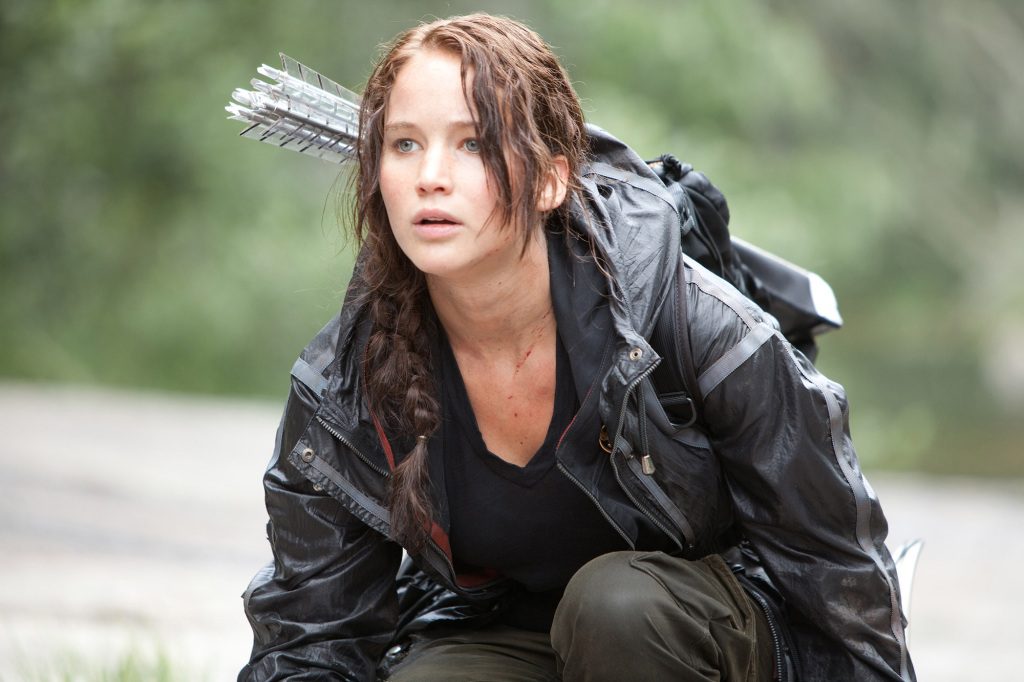 Jennifer Lawrence als Katniss Everdeen "Hongerspelen" (2012).